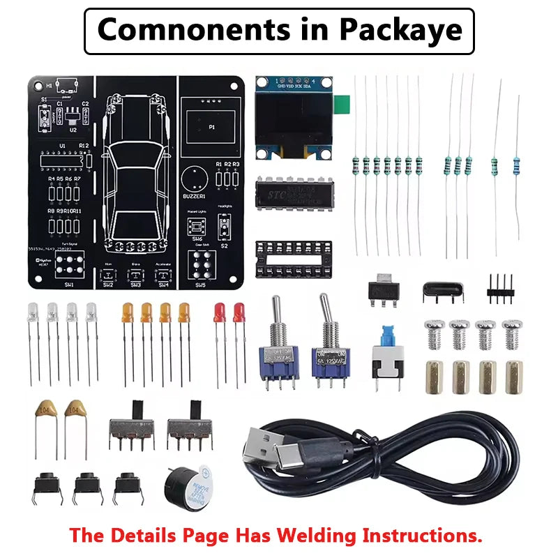 DIY Car Driving Simulation Soldering Practice Kit STEM Electronic Project Simulator Welding Project For Students To Learn