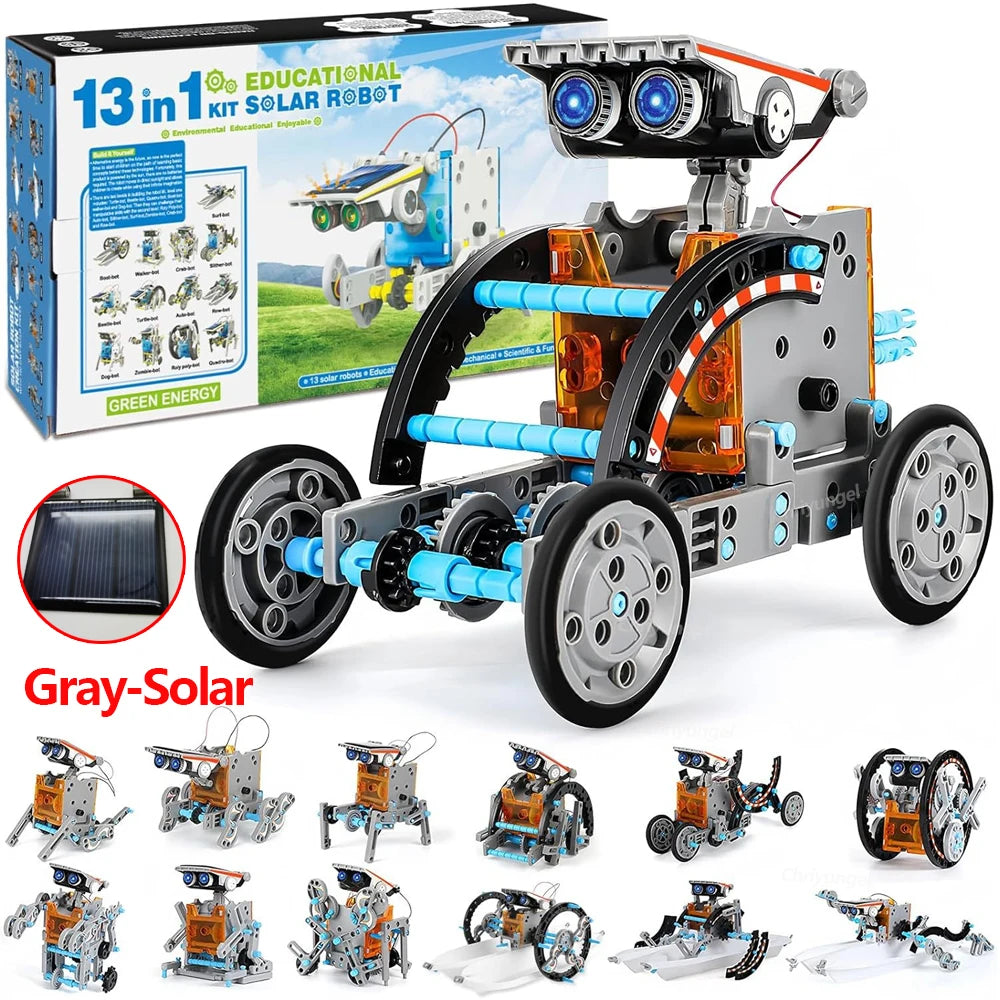 13 in 1 Solar Robot Kit  STEM Educational Toy DIY Science Experiment Technological Gadgets for Kids
