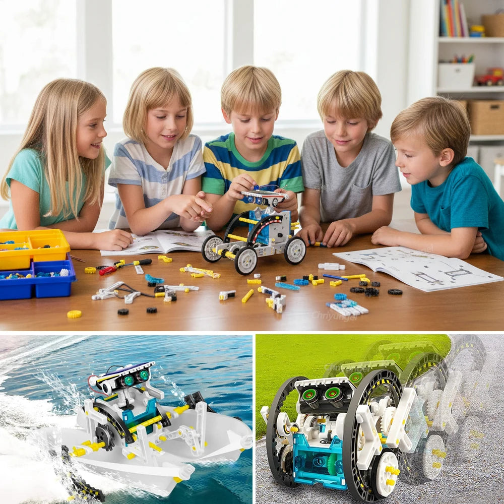 13 in 1 Solar Robot Kit  STEM Educational Toy DIY Science Experiment Technological Gadgets for Kids