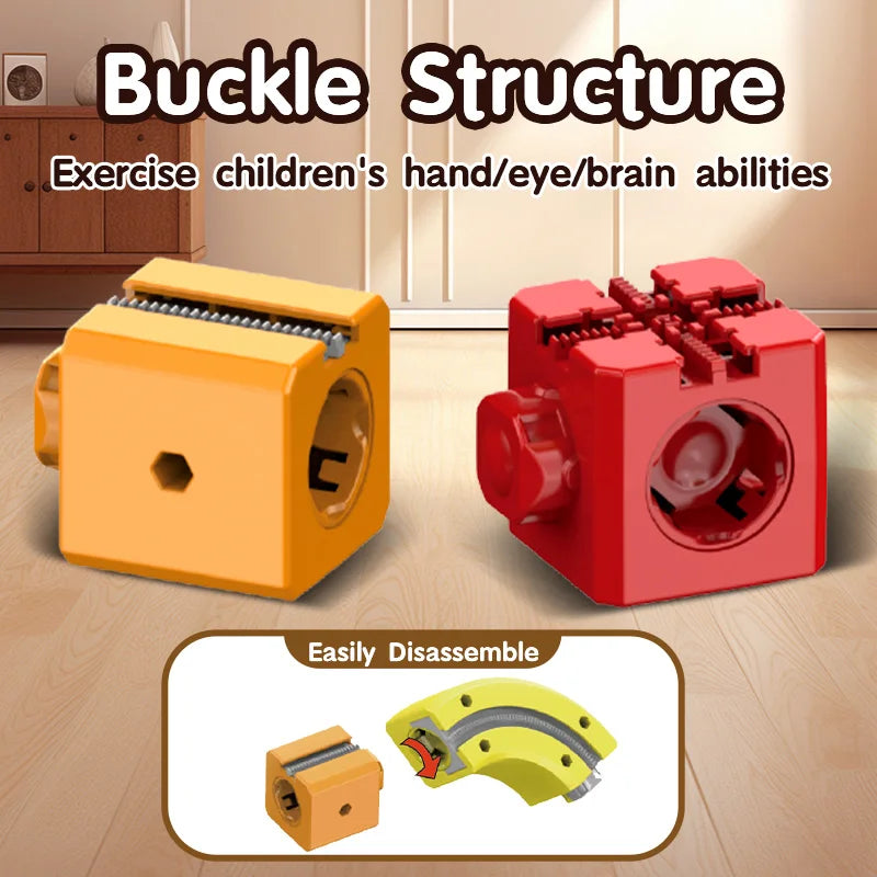 DIY Assembly STEM Educational Electronic Magic Track Train Building Block Multiple Shapes Kids Train Construction Tracks Toys