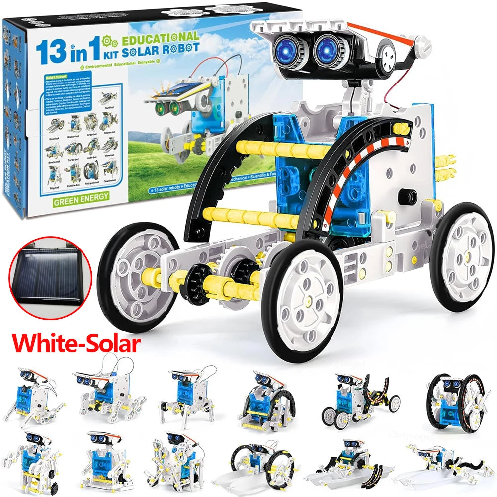 13 in 1 Solar Robot Kit  STEM Educational Toy DIY Science Experiment Technological Gadgets for Kids