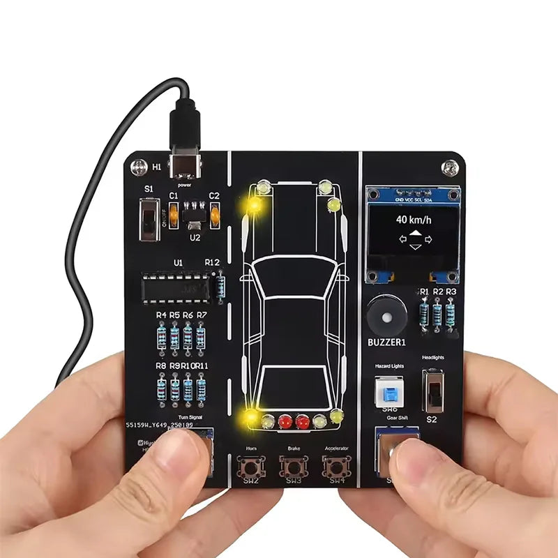 DIY Car Driving Simulation Soldering Practice Kit STEM Electronic Project Simulator Welding Project For Students To Learn