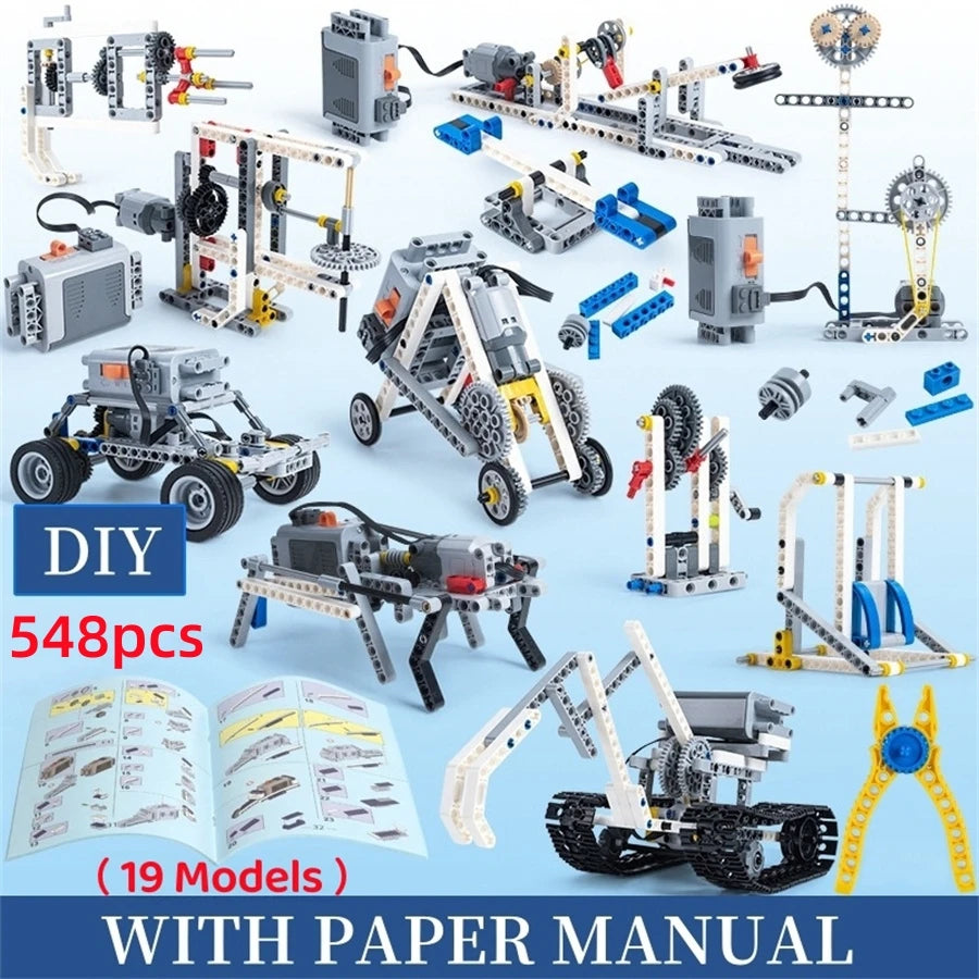 STEM MOC Building Set Technical Creative Assembly Bricks Educational DIY Model Learning Toy Holiday Gift